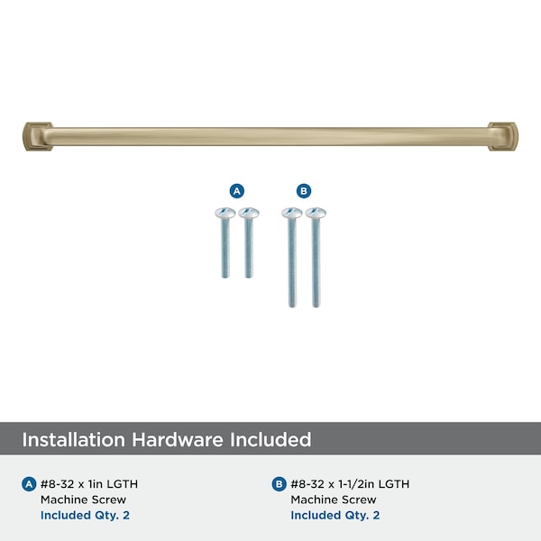 Amerock Surpass 12-5/8 inch 320mm Center-to-Center Golden Champagne Cabinet Pull - BP55524BBZ