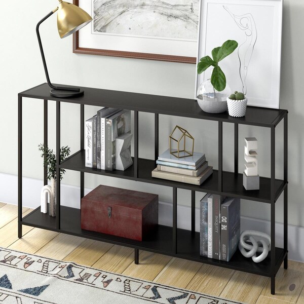Henn & Hart 52 in. Winthrop Console Table, Blackened Bronze - AT0914