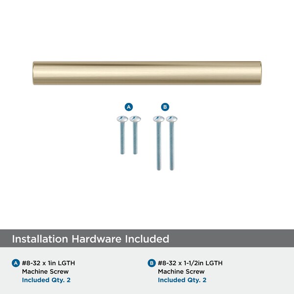 Amerock Versa 3-3/4 inch 96mm Center-to-Center Golden Champagne Cabinet Pull - BP36912BBZ