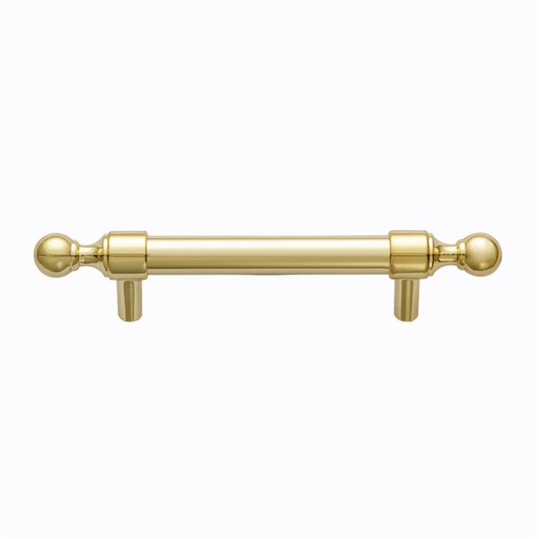 Utopia Alley 3.75 in. Center to Center Zinc Cabinet Pull, Polished Gold - HW388GD