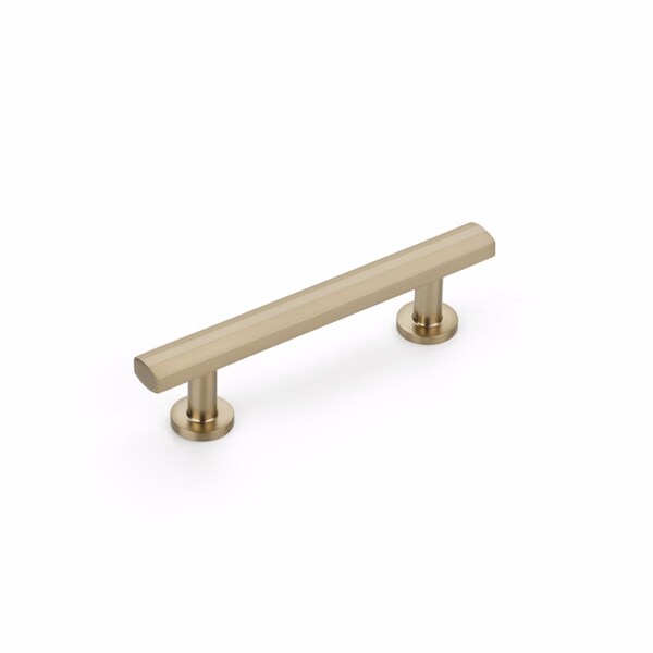 Schaub 3-1/2in Center to Center Heathrow Cabinet Pull Signature Satin Brass Finish - 560-SSB