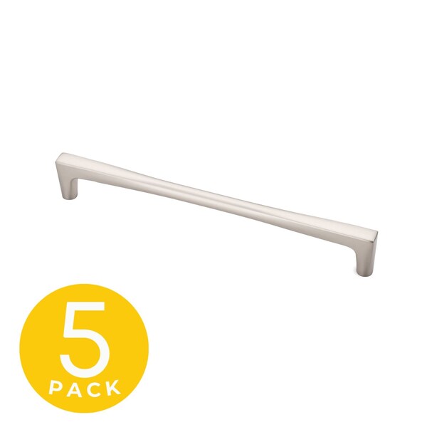 Sapphire Comet Series 7-1/2 in. 192 mm Center-to-Center Modern Satin Nickel Cabinet Handle/Pull, 5PK - SP-2075-192-SN-5