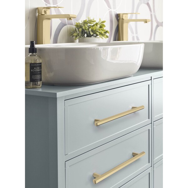 Amerock Caliber 7-9/16 inch 192mm Center-to-Center Golden Champagne Cabinet Pull - BP36876BBZ