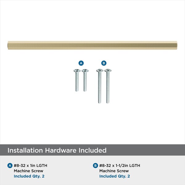 Amerock Caliber 7-9/16 inch 192mm Center-to-Center Golden Champagne Cabinet Pull - BP36876BBZ