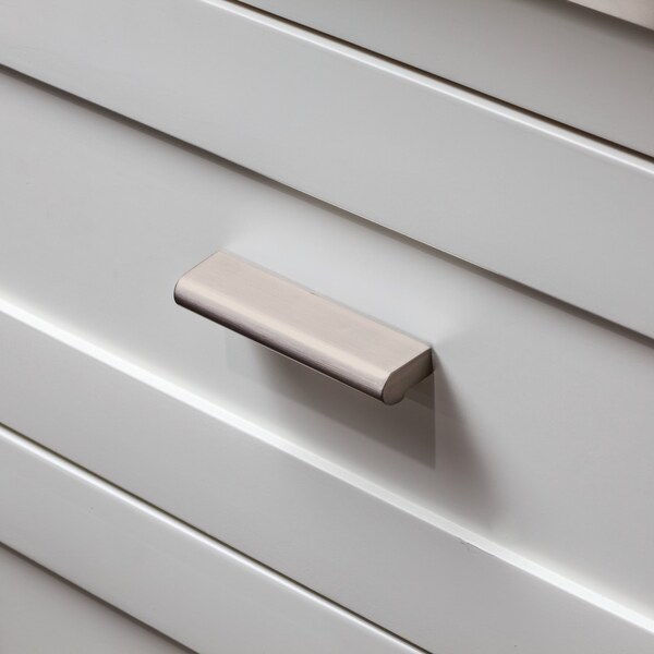Elements By Hardware Resources 3" Center-to-Center Satin Nickel Capri Cabinet Tab Pull - 4656SN