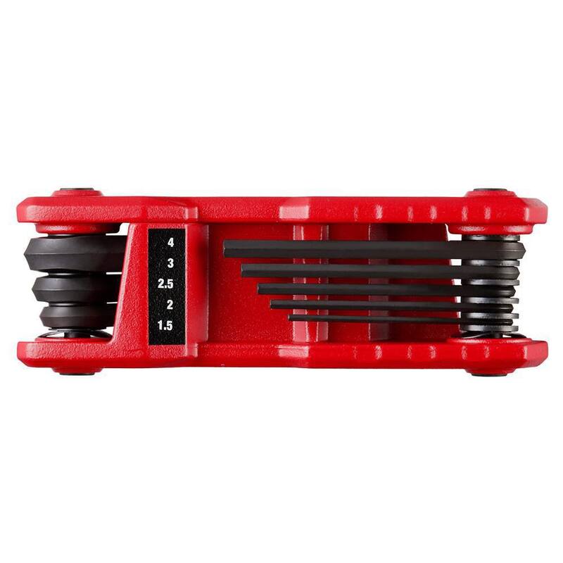 Milwaukee Folding Metric Hex Key Set (8-Piece) with Compact Auto Lock 25 ft. SAE Tape Measure with Fractional Scale - 48-22-2182-48-22-6625