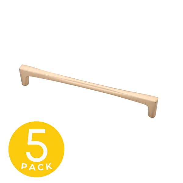 Sapphire Comet Series 7-1/2 in. 192 mm Center-to-Center Modern Gold Cabinet Handle/Pull, 5PK - SP-2075-192-BRA-5