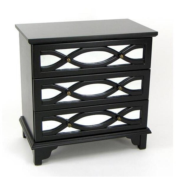 Seatsolutions Tanner Mirror Chest - Black - 29W x 17D x 29H inches - SE3276162
