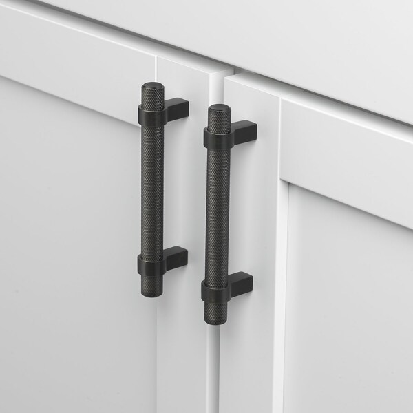 Gliderite Hardware 3 in. Center to Center Knurled Steel Bar Pull - 8005-76-MB, 10PK - 8005-76-MB-10