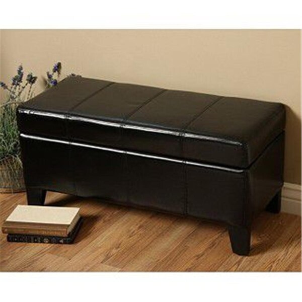 Warehouse Of Tiffany Ariel Black Leather Storage Bench - WT-W7078 BLACK