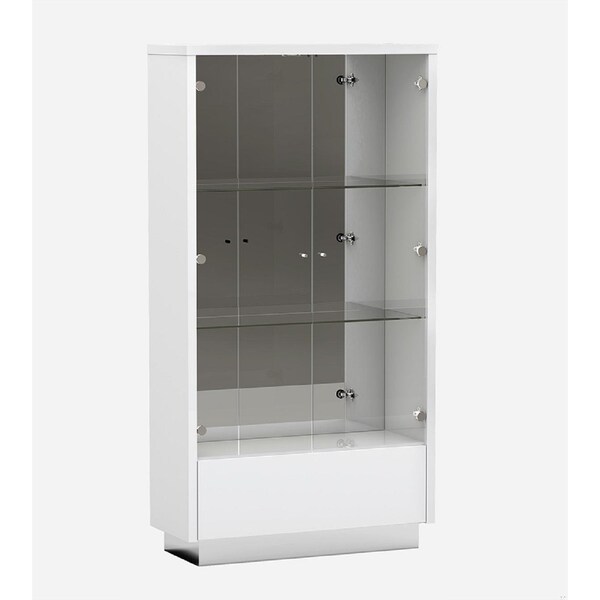 Homeroots White Vetrine Cabinet 68 x 14 x 50 in. - 366266