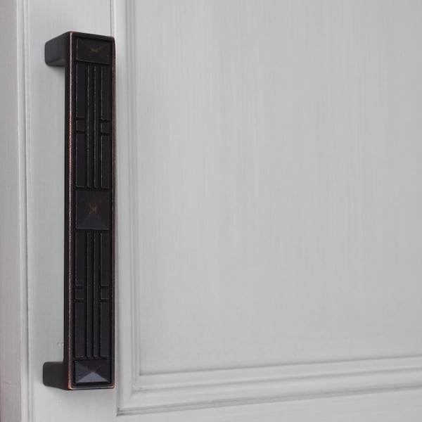 Gliderite Hardware 5 in. Center to Center Oil Rubbed Bronze Rectangular Cabinet Pull , 5PK - 81929-ORB-5