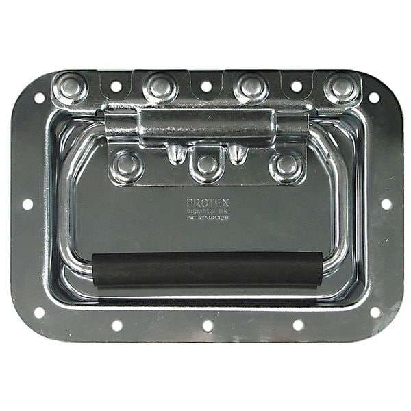 Monroe Pmp Load Rated Fold Pull Handle, Steel, Polished Zinc, Unthr. Holes - PH-0317