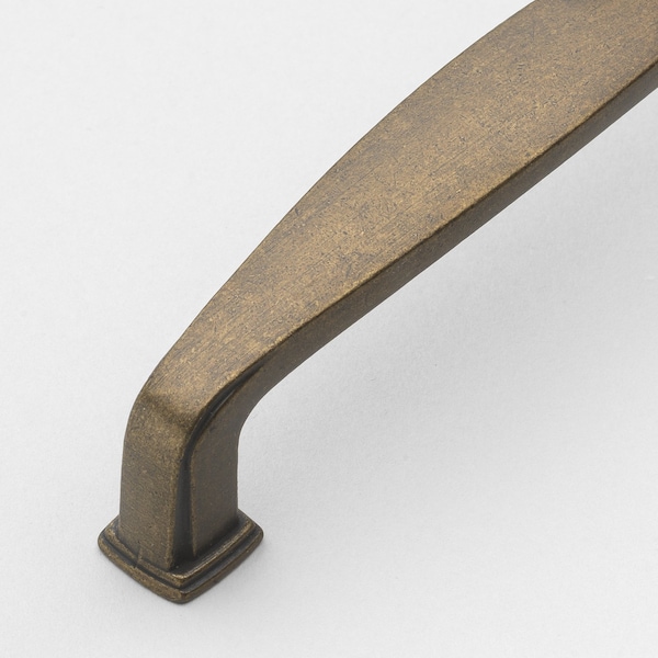 Gliderite Hardware 3-3/4 in. Center to Center Antique Brass Transitional Cabinet Pull, 5PK - 81092-AB-5