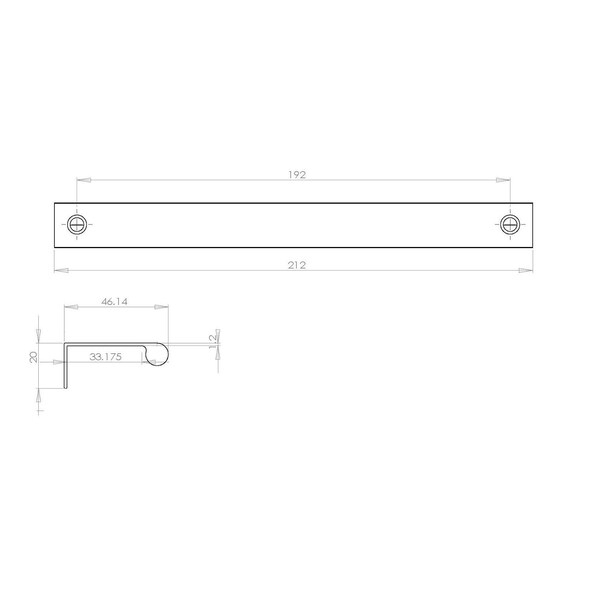 Richelieu 7 9/16-inch (192 mm) Center to Center Champagne Bronze Contemporary Edge Pull - BP9696192CHBRZ