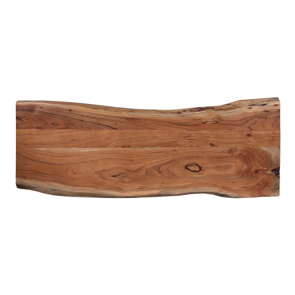 Alaterre Furniture Hairpin Natural Live Edge Wood with Metal 48" Media Console Table, Natural - AWDD1020