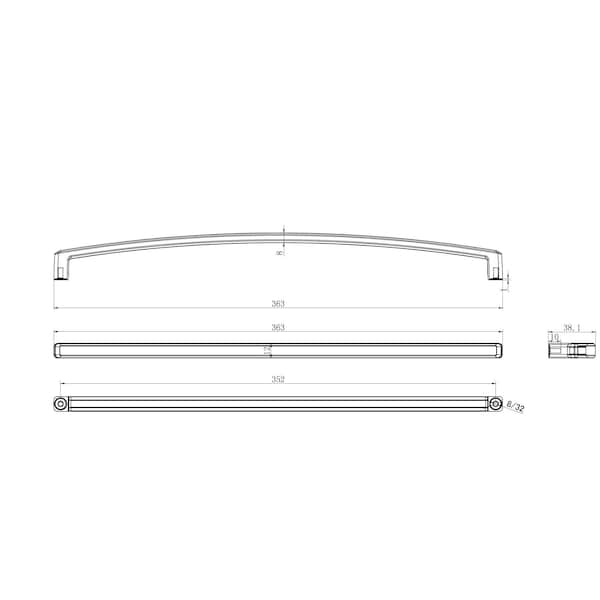 Richelieu 13 7/8-inch (352 mm) Center to Center Brushed Nickel Contemporary Cabinet Pull - BP8189352195