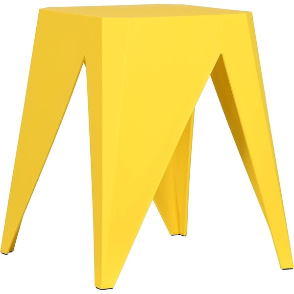 Isl Furnishings InterSpaceLiving Zuho Multi-USe Stool 2, Yellow, PR - BS23DC-2PK-PP06