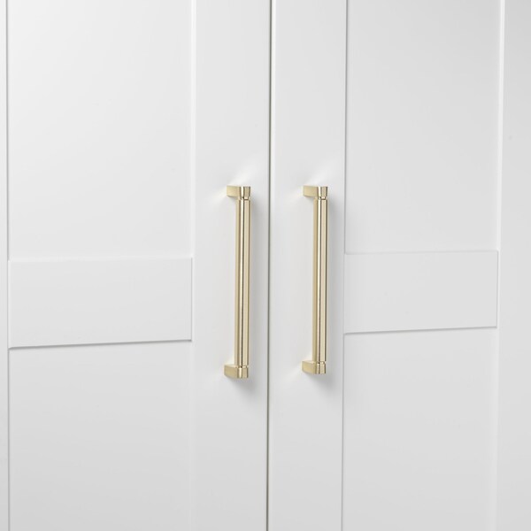 Gliderite Hardware 7-9/16 in. Center to Center Smooth Bar Pull - 4787-192-CHPG, 25PK - 4787-192-CHPG-25