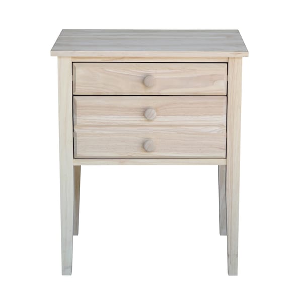 International Concepts Accent Table with Drawers, Unfinished - OT-66