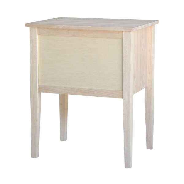 International Concepts Accent Table with Drawers, Unfinished - OT-66
