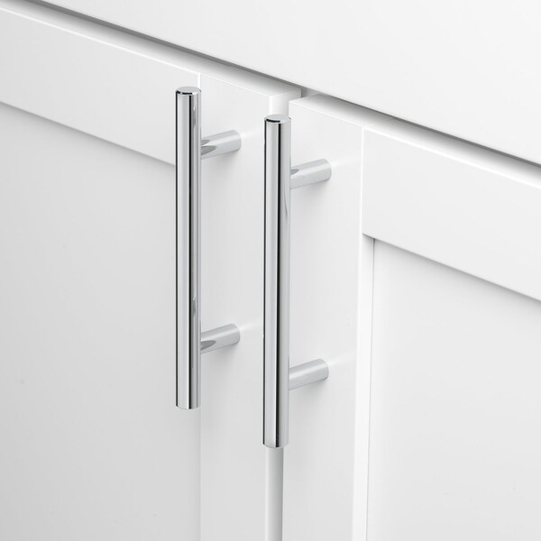 Gliderite Hardware 3 in. Center to Center Polished Chrome Solid Steel Bar Pull - 5000-76-PC, 10PK - 5000-76-PC-10
