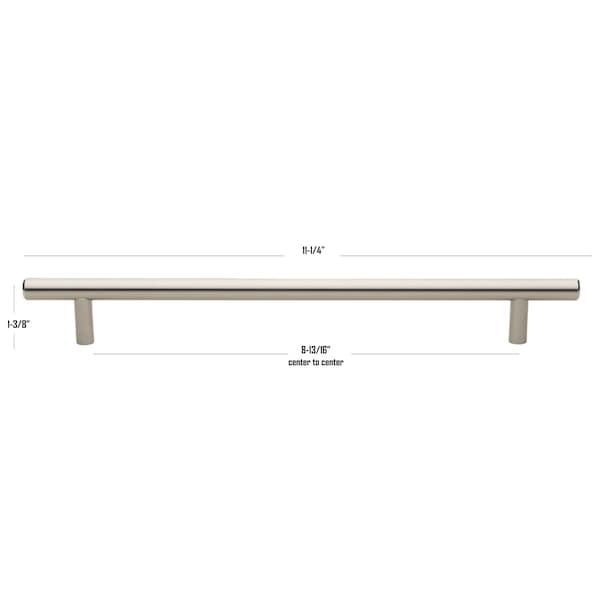 Gliderite Hardware 8-13/16 in. Center to Center Satin Nickel Solid Steel Bar Pull - 5005-224-SS, 10PK - 5005-224-SS-10