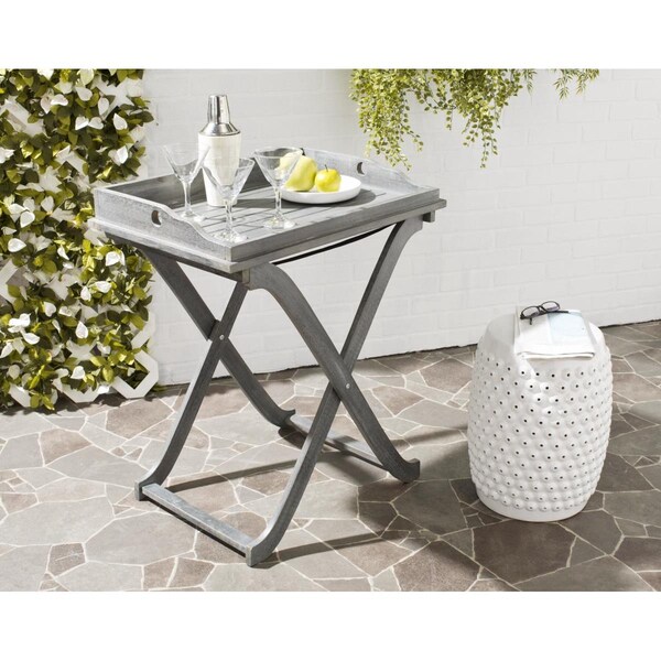 Safavieh Covina Tray Table, Ash Grey - PAT6716B
