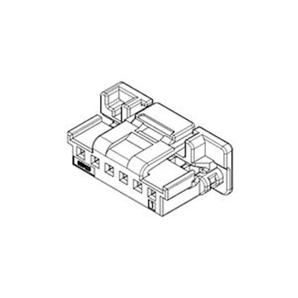 Molex Duraclik Isl Wire-To-Board Receptacle Housing, Single Row, Blue, 6 Circuits - 5601230604