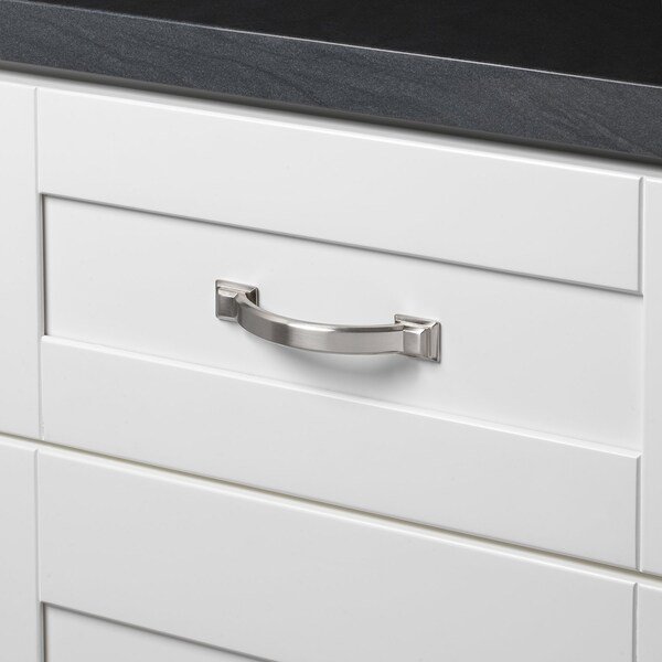 Gliderite Hardware 3 in. Center to Center Satin Nickel Arched Square Cabinet Pull - 4355-SN, 25PK - 4355-SN-25