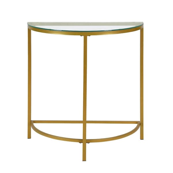 Carolina Chair & Table Carolina Chair Fenice Half Round Console, Gold - CL2920G-GLD
