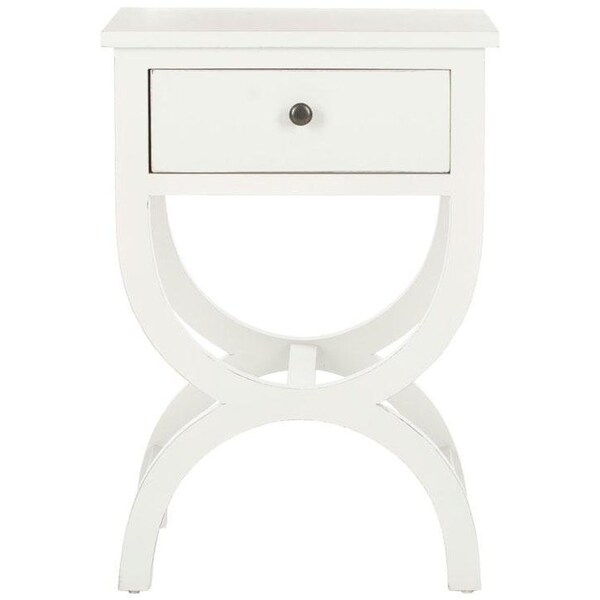 Safavieh Maxine Accent Table- Shady White - 26.75 x 15 x 18 in. - AMH6608A