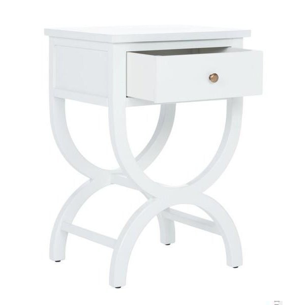 Safavieh Maxine Accent Table- Shady White - 26.75 x 15 x 18 in. - AMH6608A