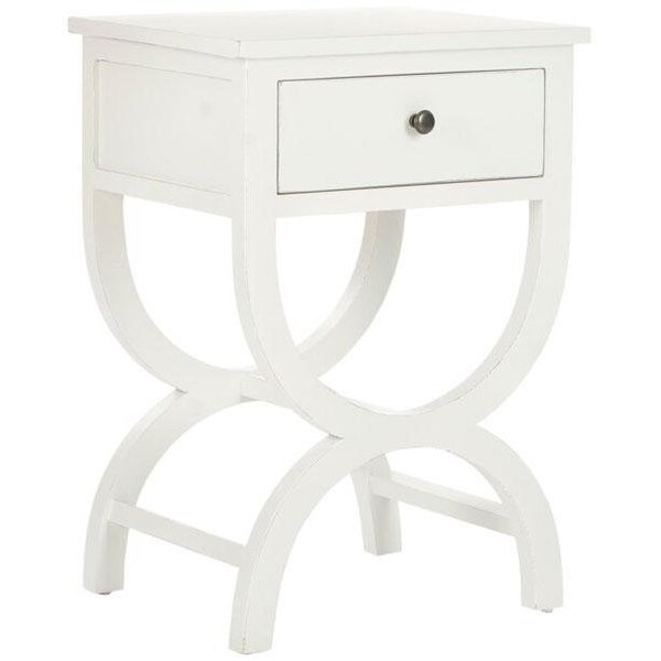 Safavieh Maxine Accent Table- Shady White - 26.75 x 15 x 18 in. - AMH6608A