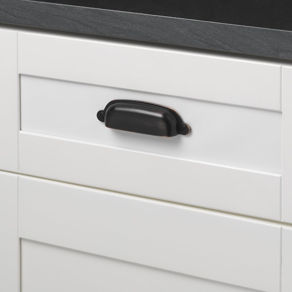 Gliderite Hardware 3-1/2 in. Center to Center Bin Pull Oil Rubbed Bronze - 4767-ORB-1