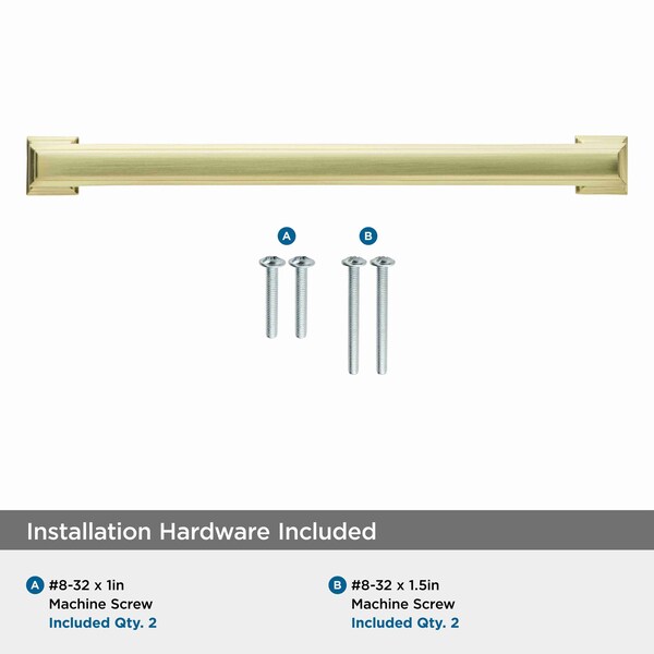 Amerock Appoint 7-9/16 in 192 mm Center-to-Center Golden Champagne Cabinet Pull - BP36761BBZ