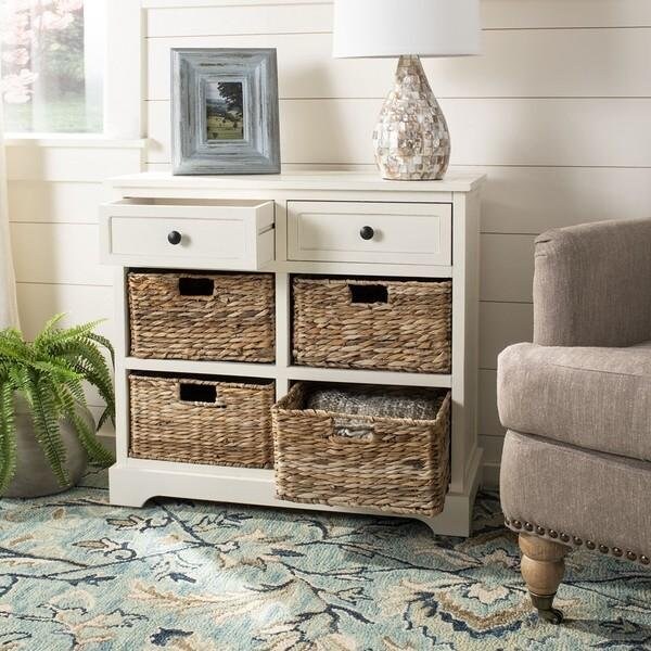 Safavieh Harry Storage Unit - Distressed Cream - AMH5702C