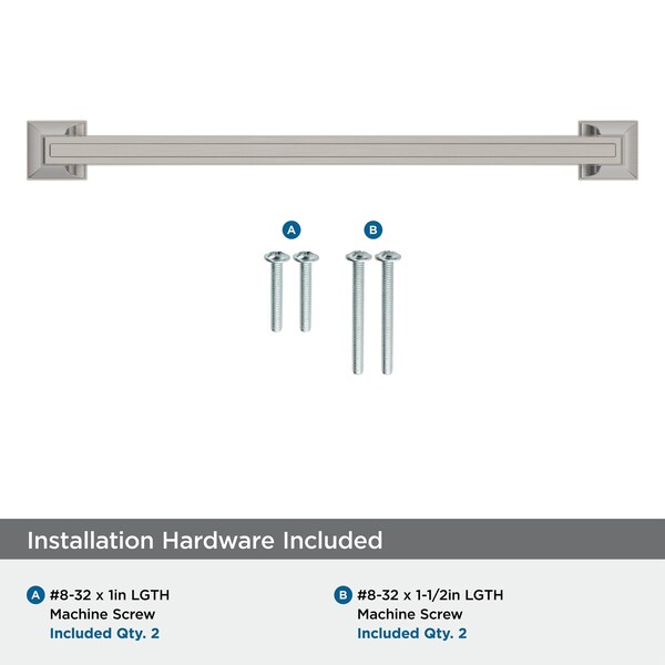 Amerock Mulholland 8 inch 203mm Center-to-Center Satin Nickel Cabinet Pull - BP53535G10