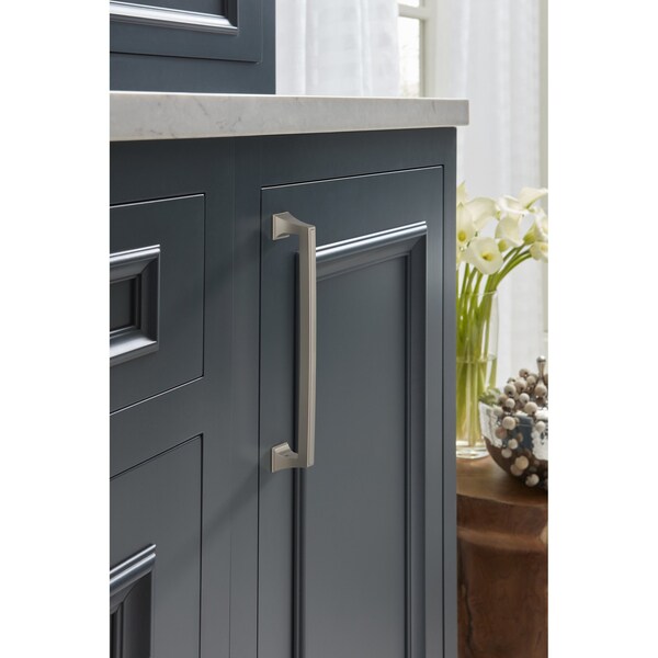 Amerock Mulholland 8 inch 203mm Center-to-Center Satin Nickel Cabinet Pull - BP53535G10