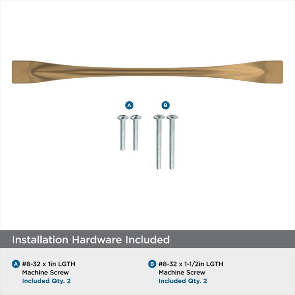 Amerock Uprise 7-9/16 in 192 mm Center-to-Center Champagne Bronze Cabinet Pull - BP36919CZ
