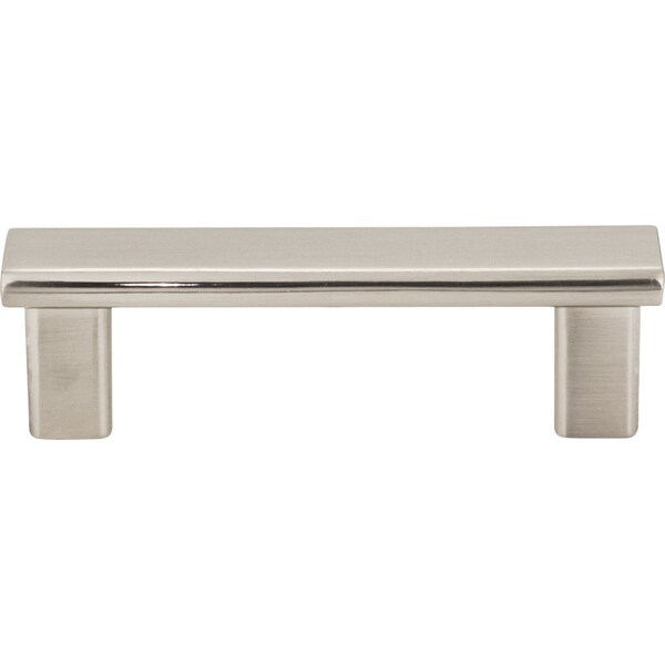 Elements By Hardware Resources 3" Center-to-Center Satin Nickel Square Park Cabinet Pull - 183-3SN