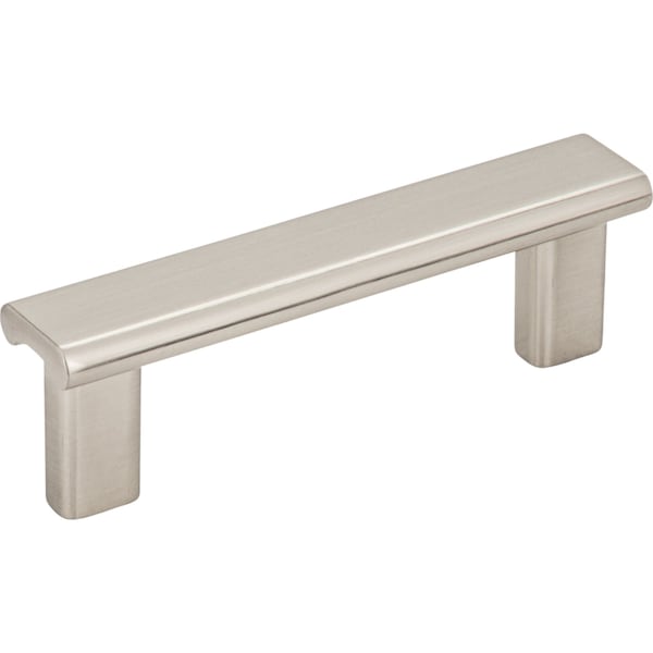 Elements By Hardware Resources 3" Center-to-Center Satin Nickel Square Park Cabinet Pull - 183-3SN
