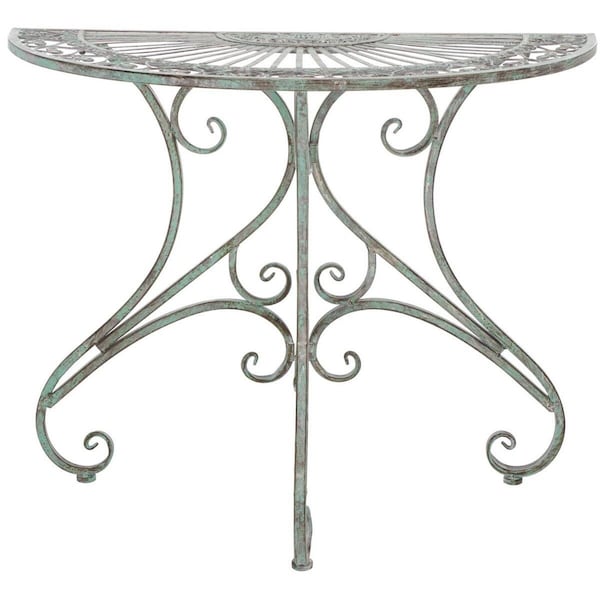 Safavieh 35.5 x 18.5 x 29.3 in. Annalise Accent Table, Antique & Dark Green - PAT5008D