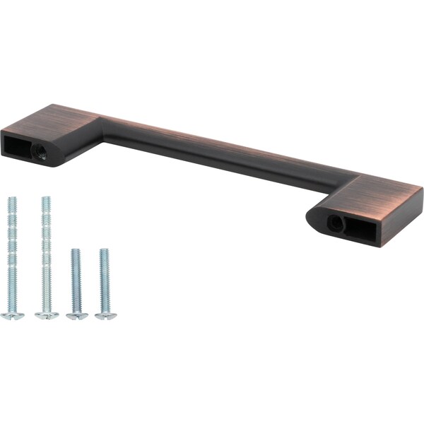 Designperfect 3-3/4'' Center-to-Center Square Cabinet Pull, Brushed Oil Rubbed Bronze, 25PK - DPA25S793ORB