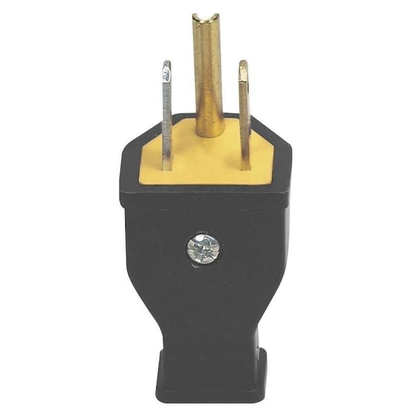 Eaton Wiring Devices Electrical Plug, 2 -Pole, 15 A, 125 V, NEMA: NEMA 5-15, Black - SA399