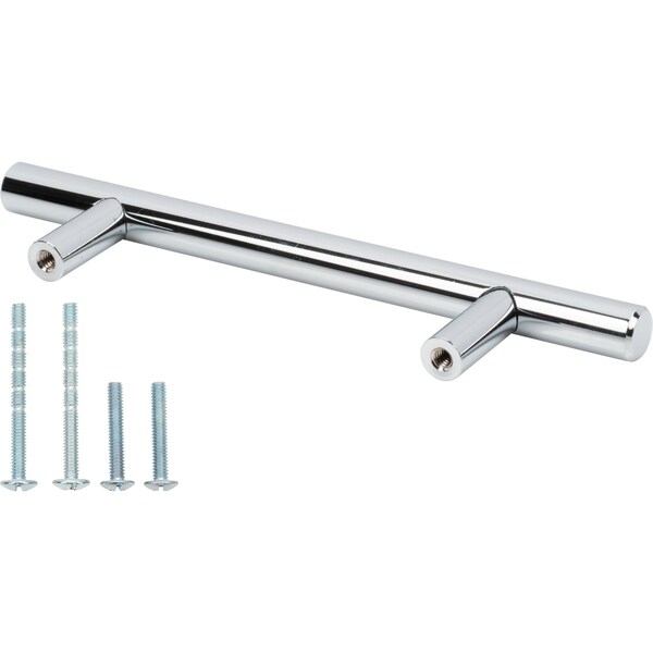 Designperfect 3-3/4'' Center-to-Center Cabinet Bar Pull, Polished Chrome, 25PK - DPA25T203PC
