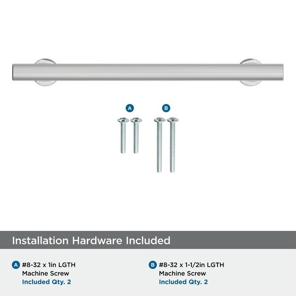 Amerock Everett 6-5/16 inch 160mm Center-to-Center Polished Chrome Cabinet Pull - BP3710626