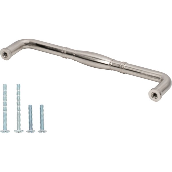 Designperfect 6-5/16'' Center-to-Center Handle Pull, Brushed Satin Nickel, 10PK - DPA10R575SNB