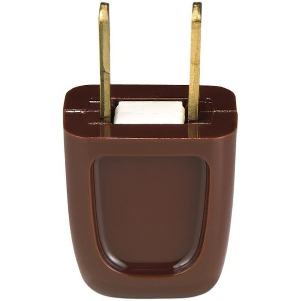 Eaton Wiring Devices Electrical Plug, 2 -Pole, 10 A, 125 V, NEMA: NEMA 1-15, Brown - BP2601-6B-SP