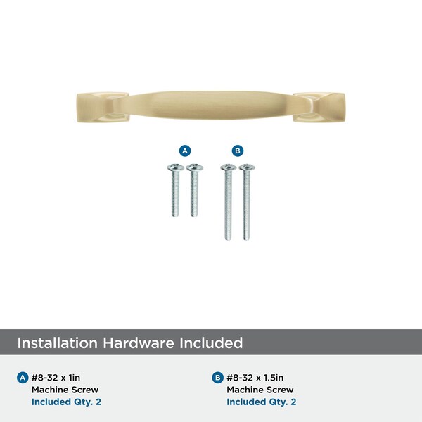 Amerock Highland Ridge 3 in 76 mm Center-to-Center Champagne Bronze Cabinet Pull - BP55316CZ